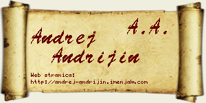 Andrej Andrijin vizit kartica